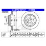 ATE 412213 ATE Original Rear Disc Brake Rotor 412213 for Mercedes Benz Pack of 2