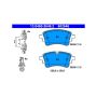 ATE 602646 ATE Original Semi-Metallic Rear Disc Brake Pad Set 602646 for Audi