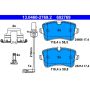 ATE 602769 ATE Original Semi-Metallic Rear Disc Brake Pad Set 602769 for Audi