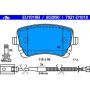 ATE 602890 ATE Original Semi-Metallic Rear Disc Brake Pad Set 602890 for Audi, Volkswagen