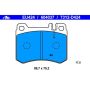 ATE 604037 ATE Original Semi-Metallic Front Disc Brake Pad Set 604037 for Mercedes-Benz