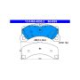 ATE 604895 ATE Original Semi-Metallic Front Disc Brake Pad Set 604895 for Porsche