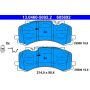 ATE 605692 ATE Original Semi-Metallic Front Disc Brake Pad Set 605692 for Audi