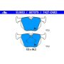 ATE 607079 ATE Original Semi-Metallic Rear Disc Brake Pad Set 607079 for BMW, Land Rover