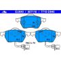 ATE 607110 ATE Original Semi-Metallic Front Disc Brake Pad Set 607110 for Audi, Volkswagen