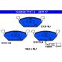ATE 607117 ATE Original Semi-Metallic Front Disc Brake Pad Set 607117 for Volkswagen