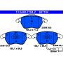 ATE 607184 ATE Original Semi-Metallic Front Disc Brake Pad Set 607184 for Audi, Volkswagen