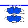 ATE 607196 ATE Semi-Metallic Front Disc Brake Pad Set 607196 for Dodge, Freightliner