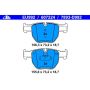 ATE 607224 ATE Original Semi-Metallic Front Disc Brake Pad Set 607224 for Land Rover