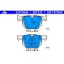 ATE 607232 ATE Original Semi-Metallic Rear Disc Brake Pad Set 607232 for BMW