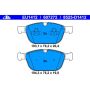 ATE 607272 ATE Original Semi-Metallic Front Disc Brake Pad Set 607272 for Volvo