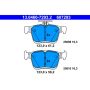 ATE 607293 ATE Original Semi-Metallic Rear Disc Brake Pad Set 607293 for Audi, Volkswagen