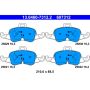 ATE 607312 ATE Original Semi-Metallic Front Disc Brake Pad Set 607312 for Audi