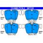 ATE 607316 ATE Original Semi-Metallic Rear Disc Brake Pad Set 607316 for Mercedes-Benz