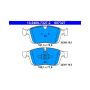 ATE 607327 ATE Original Semi-Metallic Front Disc Brake Pad Set 607327 for Volvo
