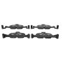 ATE 607329 ATE Original Semi-Metallic Front Disc Brake Pad Set 607329 for Audi