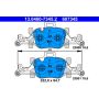 ATE 607345 ATE Original Semi-Metallic Front Disc Brake Pad Set 607345 for BMW