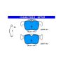ATE 607355 ATE Original Semi-Metallic Rear Disc Brake Pad Set 607355 for Audi