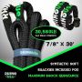 Rhino USA RG-KRKIT78X30-BLK 7/8In X 30Ft Kinetic Rope Recovery Kit W/Soft Shackles (Black)