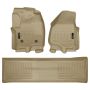 Husky Liners 2012.5 Ford SD Crew Cab WeatherBeater Combo Tan Floor Liners (w/o Manual Trans Case)
