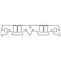 Cometic Gasket C5426-059 Cometic Chevrolet Gen-1 Small Block V8 .059in CFM-20 Intake Manifold Gasket Set - Brodix WP247 Head