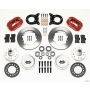 Wilwood 140-11073-R Forged Dynalite Front Kit 11.00in Red 1970-1973 Mustang Disc & Drum Spindle