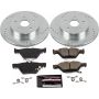 PowerStop K7039 Z23 Daily Driver Carbon-Fiber Ceramic Brake Pad and Drilled & Slotted Rotor Kit