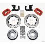 Wilwood 140-5746-DR Forged Dynalite P/S Rear Kit Drilled Red Chevy 12 Bolt-Spec 3.15in Brng