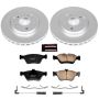 PowerStop CRK3047 Genuine Geomet Coated Rotor and Carbon-Fiber Ceramic Brake Pad Kit