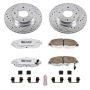 PowerStop K1239-26 Z26 Street Performance Ceramic Brake Pad and Drilled & Slotted Rotor Kit