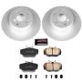 PowerStop CRK6152 Genuine Geomet Coated Rotor and Carbon-Fiber Ceramic Brake Pad Kit