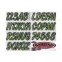 Hardline KIBKG400 Boat Lettering Registration Kit 3 in. - 400 Kiwi Green/Black