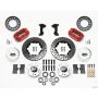 Wilwood 140-13377-DR Dynapro Dust-Boot Front Kit 11.00in Drilled-Red 74-80 Pinto/Mustang II Disc Spindle only