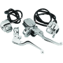 Bikers Choice 601718 96-05 Big Twin 9/16in Bore Chrome Handlebar Control Kit With Chrome Switches