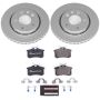 PowerStop ESK920 Genuine Geomet Coated Rotors, ECE-R90 Brake Pads + Hardware Kit