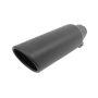 Go Rhino GRT225414B Exhaust Tip - Black - ID 2 1/4in x L 14in x OD 4in