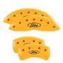 MGP 10229SFRDYL 4 Caliper Covers Engraved Front & Rear Oval logo/Ford Yellow finish black ch