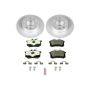 PowerStop ESK5671 Genuine Geomet Coated Rotors, ECE-R90 Brake Pads + Hardware Kit