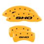 MGP 10222SSHOYL 4 Caliper Covers Engraved Front & Rear SHO Yellow finish black ch