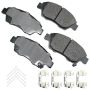 Akebono ACT621B Akebono ProACT Ultra Premium Ceramic Disc Brake Pad Kit