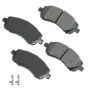 Akebono ACT722 Akebono ProACT Ultra Premium Ceramic Disc Brake Pad Kit
