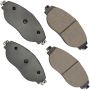 Akebono EUR1633 Akebono EURO Ultra Premium Ceramic Disc Brake Pad Kit