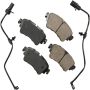 Akebono EUR1898 Akebono EURO Ultra Premium Ceramic Disc Brake Pad Kit