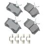 Akebono EUR340B Akebono EURO Ultra Premium Ceramic Disc Brake Pad Kit