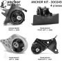 ANCHOR MOUNTS 300249 ENGINE MNT KIT