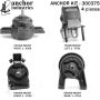 ANCHOR MOUNTS 300375 ENGINE MNT KIT