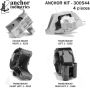 ANCHOR MOUNTS 300544 ENGINE MNT KIT