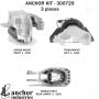 ANCHOR MOUNTS 300729 ENGINE MNT KIT
