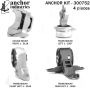 ANCHOR MOUNTS 300752 ENGINE MNT KIT