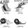 ANCHOR MOUNTS 300759 ENGINE MNT KIT